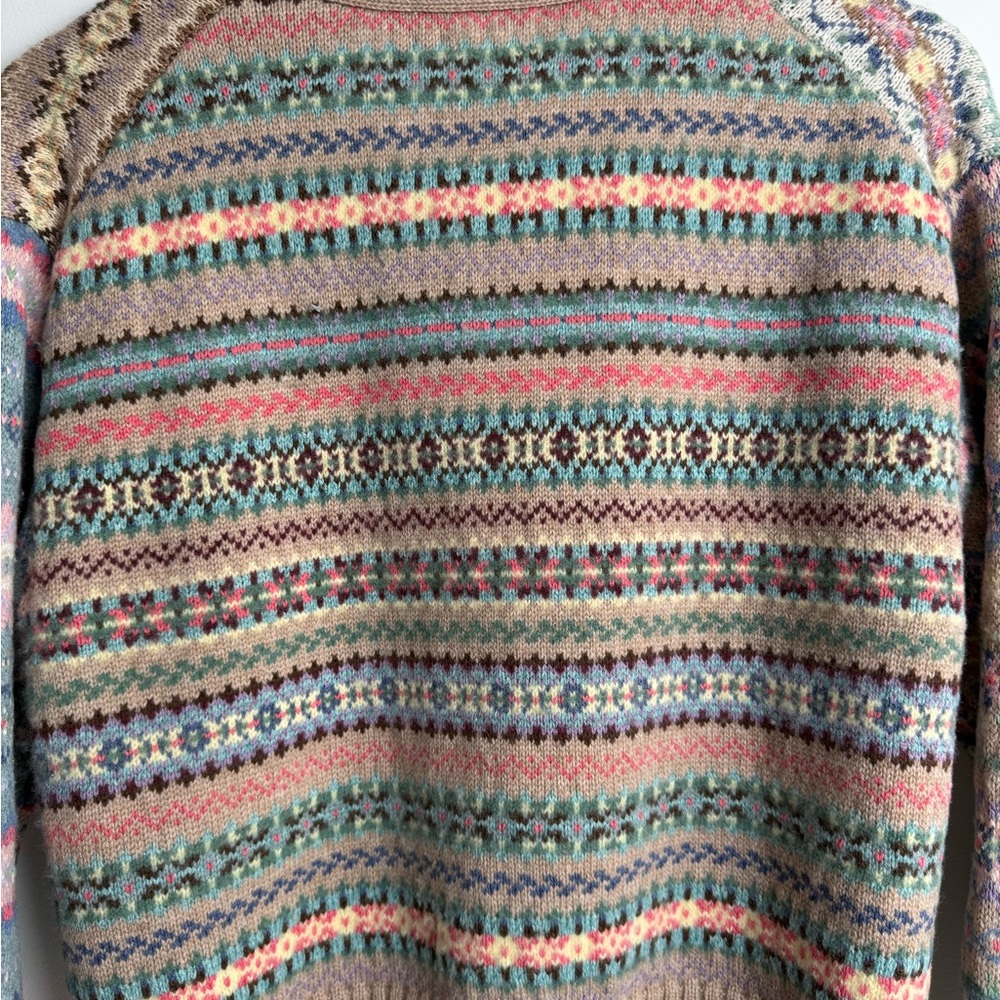 Polo Ralph Lauren Fair Isle Wool-Cashmere Cardigan – Multi-Color Knit – Size S - Picture 4 of 8
